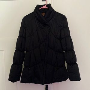 Dana Buchman black puffer coat